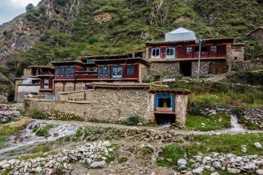 Prayer wheels powered by water