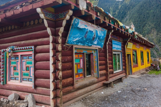 A shop on the road run by a monk