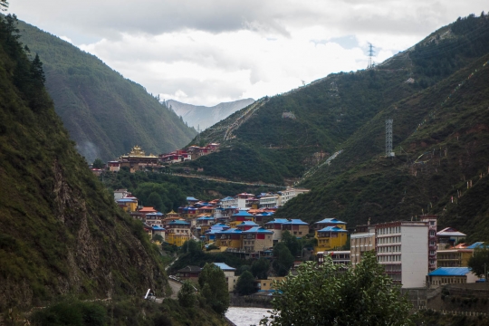 Xinlong in the distance