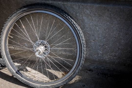 Puncture on the way up.