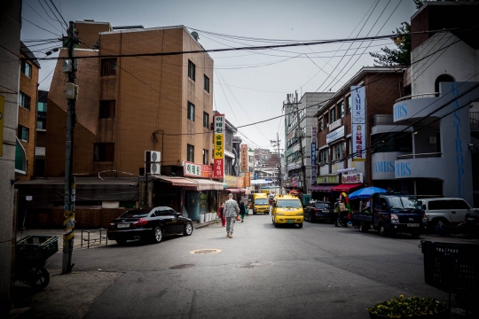 Military guy on the streets of Seoul