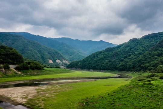 River flowing from North Korea. This is now an ecological zone.