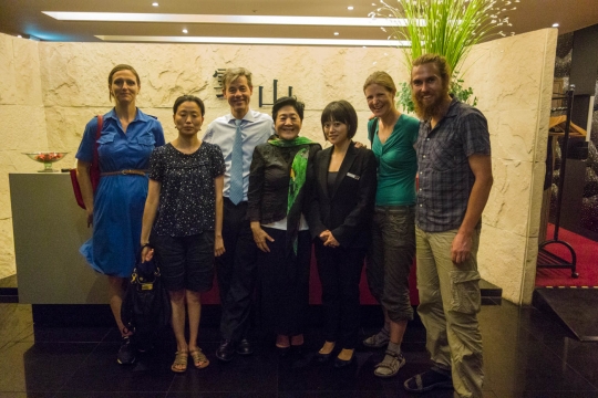 Having dinner at Woonsan restaurant Seoul with owner and Danish embassy