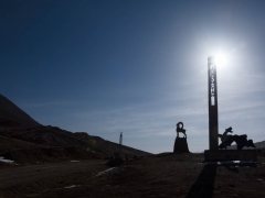 Ascent up Kyzyl Art pass in early morning Ascent up Kyzyl Art pass in early morning