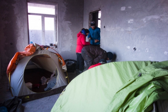 Camping at Tajik border