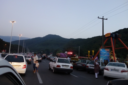 A lot of traffic in Gorgan during nighttime!