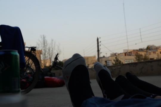Chilling at the rooftop