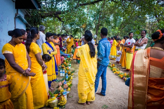 Indian Hindu celebrations in a town we passed
