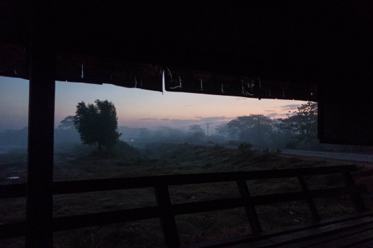 Sunrise while eating breakfast