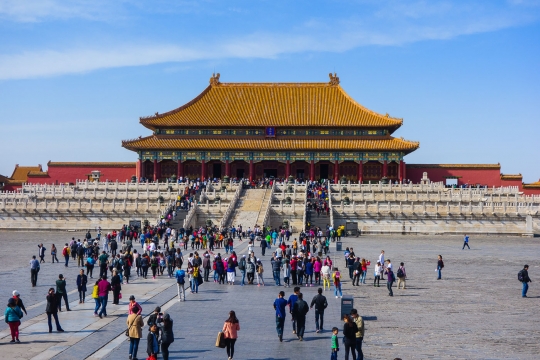 On the grounds of the forbidden city