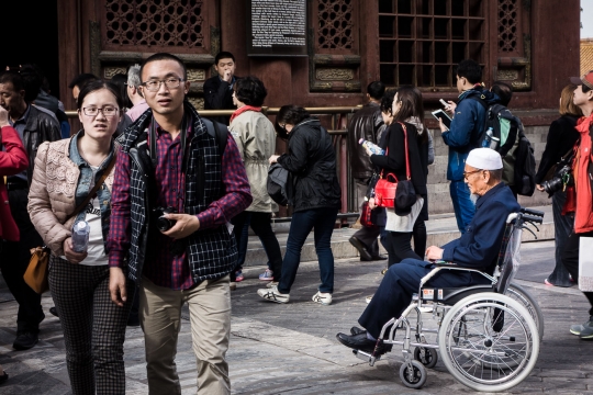 Old man in wheelchair