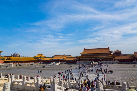 On the grounds of the forbidden city