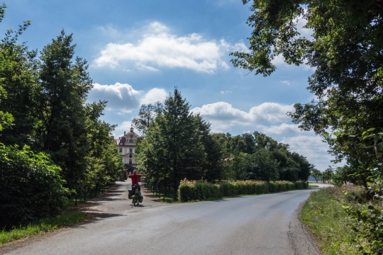 Pretty buildings scattered in the countryside