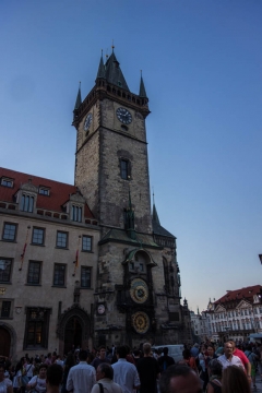 The clock tower in Prague