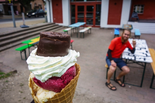 Traditional ice-cream in Jægerspris