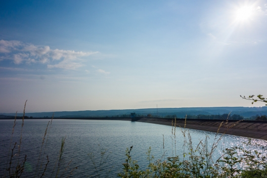 A dammed lake