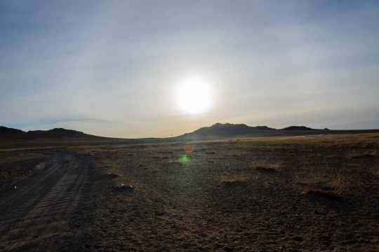 Desert roads Mongolia