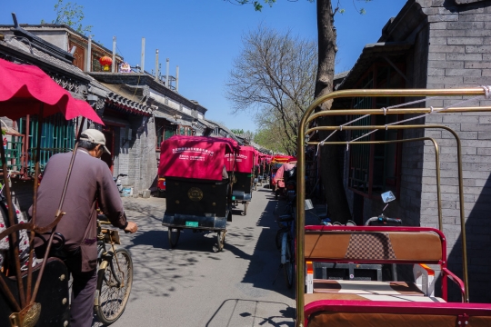 Pedicab through Hutong streets