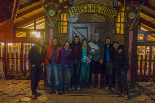 Reunion with fellow cyclists in Osh before everybody goes on their way again