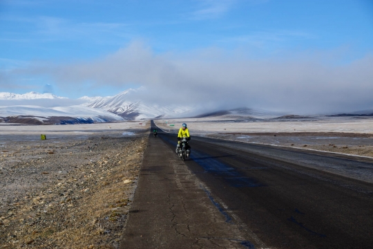 Downhill above the clouds