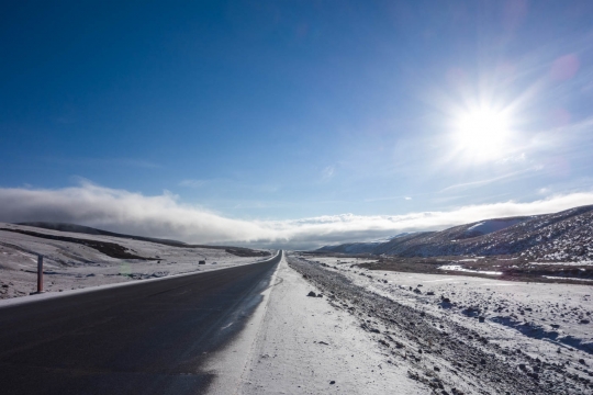 Downhill above the clouds