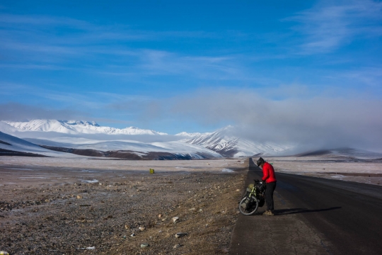 Downhill above the clouds
