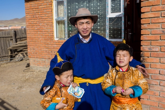 Father with sons