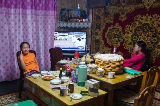 Watching tv