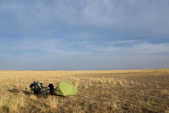 Camping in the Gobi desert