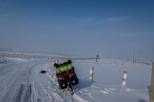 Service road outside Urumqi