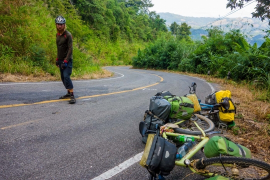 Roads are steep in Thailand