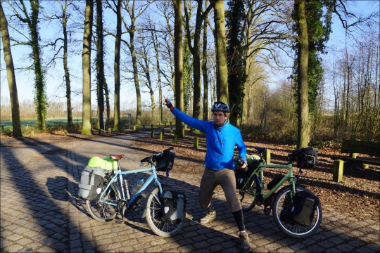 Martin with bikes