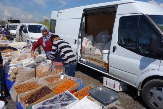 Market next to the road
