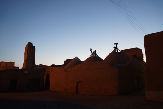 Old city of Yazd by night