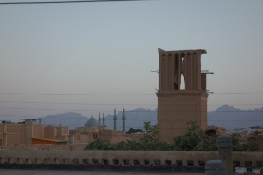 Wind cistern in old city of Yazd
