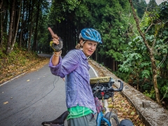 Susanne on her way up the mountain