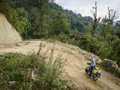 Steep final push to connecting road.