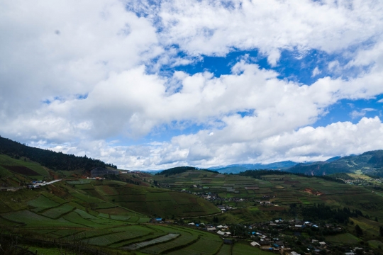 View of Yunnan fields