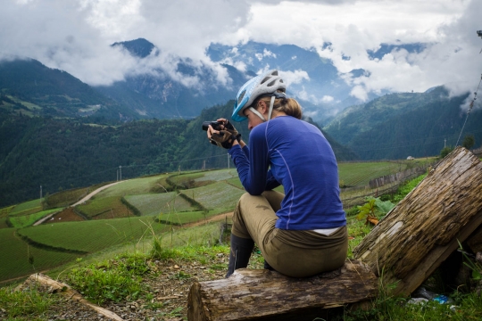 Susanne taking a photo