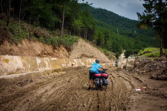 Very muddy section!